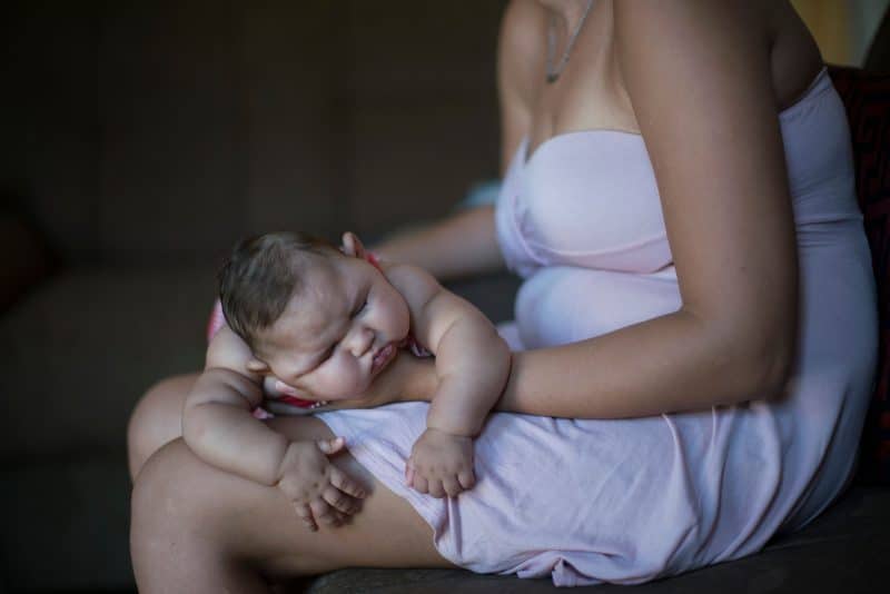 A mother whose baby was affected by the Zika virus