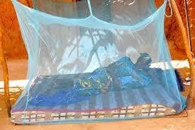 Bed nets against malaria mosquitoes