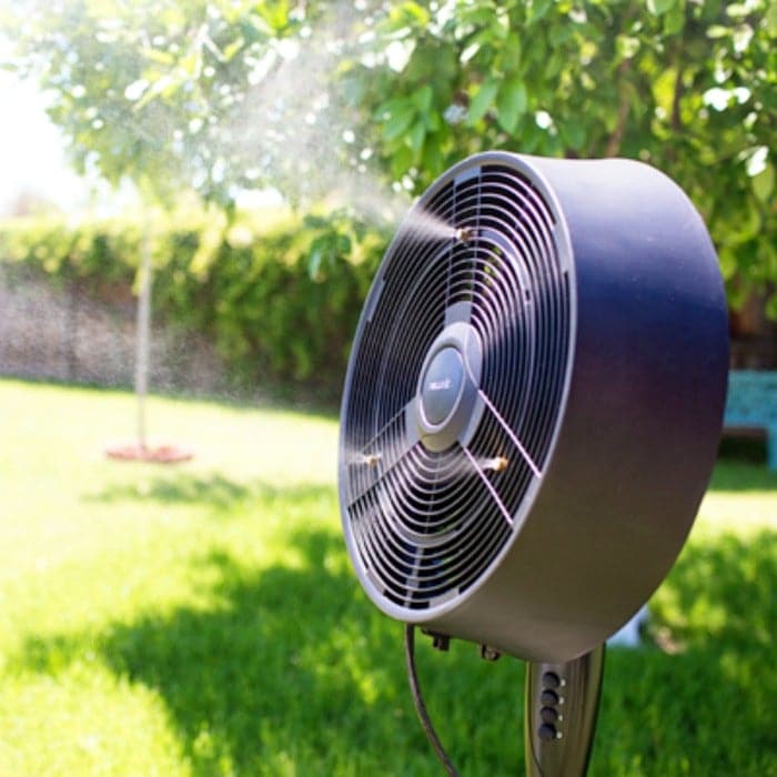 Outdoor fan to keep ninja mosquitoes away